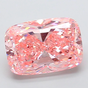 Diamant rose fantaisie de taille coussin, cultivé en laboratoire, pierre non montée pour la création de bijoux, certifié IGI - Product Image 1