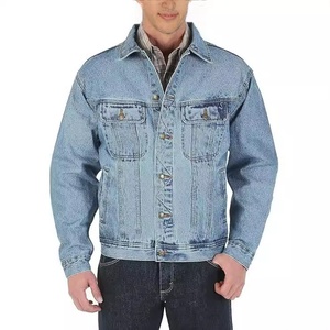 Chaqueta Vaquera de Invierno a la Moda, Colores Personalizados, Diseño Sólido, Ecológica, Resistente al Viento, para Hombre, Chaqueta Vaquera Elegante - Product Image 1
