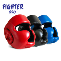 Casque de boxe professionnel en cuir artificiel pour entraînement de Muay Thai et MMA