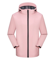 Veste coupe-vent à capuche bleu clair pour homme avec fermeture éclair, vêtements décontractés pour l'extérieur, saison automne, matière polyester