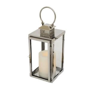 Lanterne en métal argenté de qualité supérieure avec finition dorée pour la décoration de Noël à la maison et au jardin, design élégant fait à la main - Product Image 1