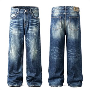 กางเกงผู้ชายสั่งตัดพิเศษ ผ้าทอเนื้อแน่น ทรงกลางเอว ซิปหน้า ปักลาย ตกแต่งอย่างดี น้ำหนัก 13 ออนซ์ ทรงปกติ กันน้ำ ระบายอากาศได้ดี สไตล์ไฮสตรีท - Product Image 3