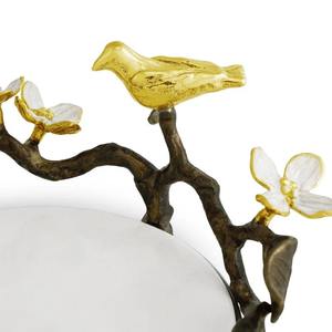 Posavasos de mármol blanco premium y metal dorado con diseño de pájaro para decoración de hogar de lujo y uso en regalos para ocasiones especiales. - Product Image 2