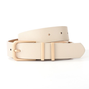 Cinturones de Cuero PU de Diseño Moderno de 2.5CM de Ancho en Color Marrón y Negro para Vestidos y Trajes de Mujer - Product Image 3