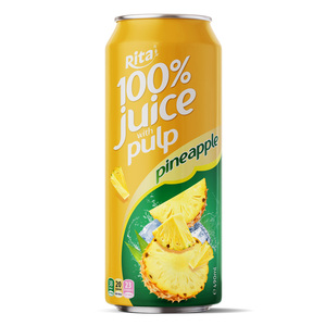 Wholesale Best Quality 100% <b>Pineapple</b> Juice with Pulp 500ml Cans OEM ODM Services Puree Beverages with Private Label - Product Image 1