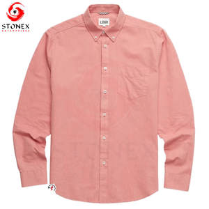 เสื้อเชิ้ตผู้ชายสำหรับฤดูร้อน ผ้าฝ้าย 100% ระบายอากาศได้ดี ปกเสื้อแบบพับได้ ตรวจจับรอยตะเข็บ  รับสั่งทำโลโก้และดีไซน์ - Product Image 1