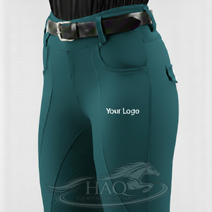 Leggings d'équitation de style compétition, élégants, avec maintien optimal, personnalisation de marque disponible - Product Image 1