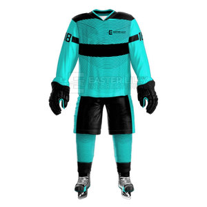 Uniforme de hockey sur glace personnalisé fabriqué avec un matériau en polyester de qualité supérieure pour l'entraînement et les tenues d'équipe - Product Image 3