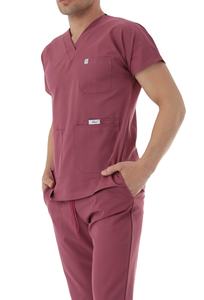 Conjunto de uniforme médico con logotipo personalizado para hombre, ropa médica de manga corta con cuello en V, ropa de enfermería para Hospital, médico, clínica, con bolsillos - Product Image 4