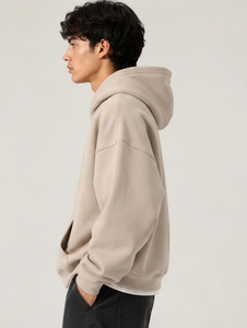 Men's 100% Cotton Hoodies Sweatshirts Heavy Weight <b>Thick</b> <b>Fleece</b> Regular Fit Solid Pattern Knitted Weaving Custom Anti-Wrinkle - Product Image 5
