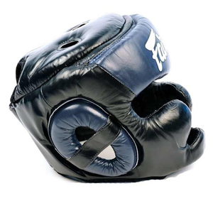 Factory Manufacture Custom Made Full Face Fair tex Boxing Head Guard MMA Muay Thai Fair tex Boxing Helmet 100% Original Leather - Product Image 3