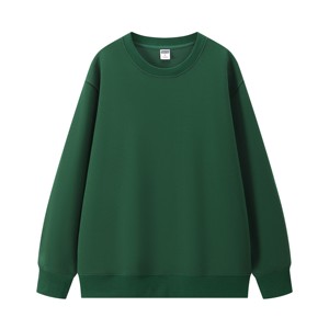 Sweat-shirt unisexe à col rond, couleur unie, tricoté, 100% coton, coupe ample, manches régulières, vêtement décontracté pour l'automne - Product Image 5