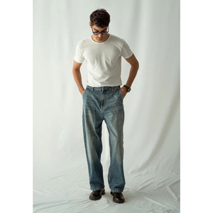 FLY HUMBLE SPORTSWEAR Jeans de Mezclilla Formales para Hombre, Corte Recto, Cintura Media, 100% Algodón, Transpirables, Ligeros, OEM, Venta al Por Mayor - Product Image 1