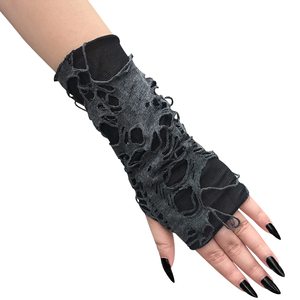 Manchon de bras en dentelle noire pour femmes, design sans couture, pour adultes, en spandex et nylon, respirant - Product Image 6