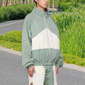 Windproof Men Short Zipper Hoodie Set Training Jogging Wear Tracksuits Custom Logo Nylon Short for Men Summer Adults Shorts Set - Product Image 6