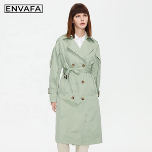 Gabardina Larga Elegante con Logotipo Personalizado, Nueva Colección, Cierre de Botón, Color Sólido, Transpirable y Ecológica - Product Image 5