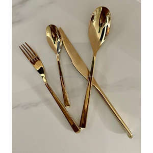 Stainless Steel Cutlery <b>Set</b> Three Spoons 2 Knife and Forks 7 Piece High Quality Flatware <b>Set</b> Made in India Reusable Eco Friendly - Product Image 4