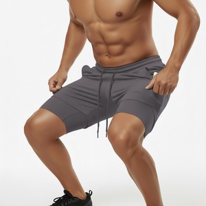 Men's 2-in-1 Workout Gym <b>Shorts</b> with Phone Pocket | Quick-Dry <b>Compression</b> Liner Running <b>Shorts</b> | Fitness Training Sportswear - Product Image 4