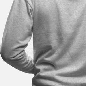 Sweat-shirts à strass pour hommes en matière de qualité supérieure, couleur unie, légers et basiques - Product Image 5