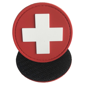 Fabricante de Parches de PVC, Parches Cosidos con Nombre de Marca Personalizado en Relieve, Insignia de Silicona 3D, Logotipo para Prendas con Diseño de Cruz Roja, PVC Suave - Product Image 4