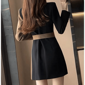 เดรสสั้นทรงเบลเซอร์แบบทูโทนไม่สมมาตร - Product Image 2