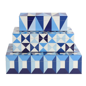 Boîte à bijoux en résine de luxe FAIZA CRAFT, faite à la main, motif solide gravé, design carré moderne, pour offrir en cadeau et décorer la maison - Product Image 6