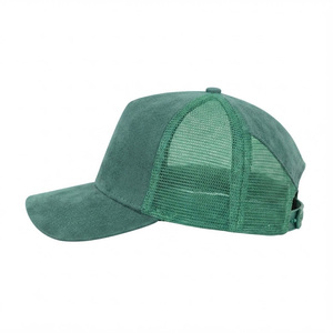 Green Mesh Trucker <b>Hat</b> 6-Panel Adjustable Unisex Casual Cap Spring <b>Summer</b> Style - Product Image 4
