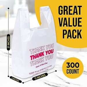 Retail Use Biodegradable Plastic Carry <b>Bags</b> HDPE Poly Packaging Custom Printed <b>Waterproof</b> Durable <b>Drawstring</b> Supplier - Product Image 1