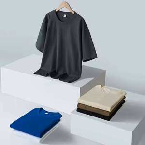 Camiseta de algodón extragrande personalizada para hombre, con cuello redondo, manga corta, transpirable, informal, para verano, estilo urbano. - Product Image 4