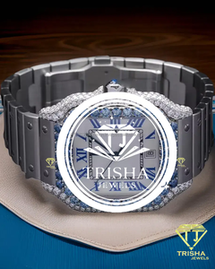VVS Moissanite Diamond Watch 925 Sterling Silver Iced Out Square <b>Wristwatch</b> Hip Hop Jewelry Gift for Men Women - Product Image 3