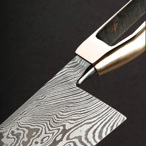 <b>Multi</b> Layer Damascus Steel Chef Knife High Kitchen <b>Tool</b> for Everyday Cooking Comfortable Non Slip Handle Dishwasher Safe Leather - Product Image 5