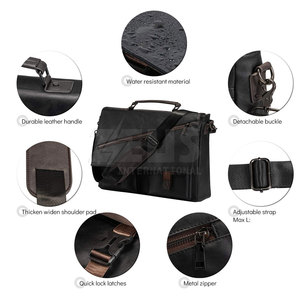Outdoor Use New Arrivals Nylon Made Waterproof Leather Laptop Bags Customized Trendy Leather Laptop Bags Leather Fitness Bags - Product Image 3