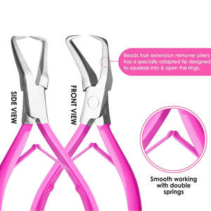 Kit d'outils professionnels pour extensions de cheveux, pinces en acier inoxydable, micro-anneaux en plastique, salon, domicile, Regal Impex - Product Image 6