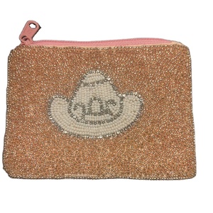 Stylish Handcraft Embroidery Golden <b>Large</b> Heart <b>Beaded</b> Design Small Wallet Bag Fancy Cute And Latest Trendy By Hiba Enterprises - Product Image 2