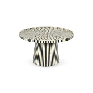 Bone Inlay <b>Console</b> Stool Modern Floral Design Handmade Eco-Friendly <b>Black</b> Resin Bedroom Living Room Furniture FAIZA CRAFT - Product Image 5