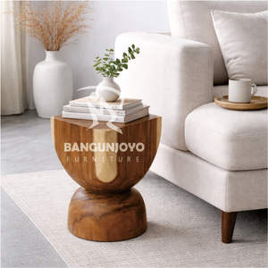 Tabouret Minimaliste Ajustable en Bois Massif Écologique et Durable pour Salon avec Design Personnalisable - Product Image 1