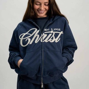 Sweat-shirt à capuche vintage délavé avec logo personnalisé, en molleton de coton, thème universitaire, chrétien, foi, bénédiction - Product Image 5