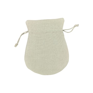 Sac en coton bio écologique personnalisé, pochette à bijoux recyclable avec fermeture à cordon et logo personnalisé imprimé à l'écran - Product Image 2