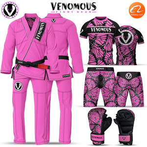 Uniforme de Jiu Jitsu Brasileño Venomous Butterfly Pro de Alto Rendimiento, Transpirable, 100% Algodón, Ajuste Cómodo, BJJ 450g para Mujer - Product Image 6