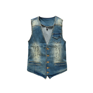 Premium New High Quality Men Slim <b>Denim</b> <b>Jacket</b> Sleeveless Jean <b>Jacket</b> Casual Wear <b>Denim</b> <b>Jacket</b> - Product Image 1