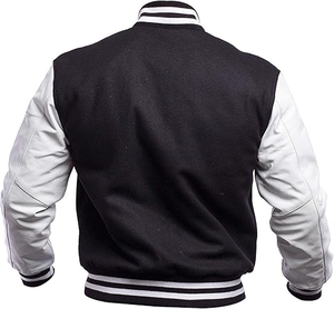 High Quality Men's Varsity <b>Jacket</b> Letter Graphic Striped Trim Top Fashion Designer Baseball Collar for <b>Winter</b> Factory Wholesale - Product Image 3