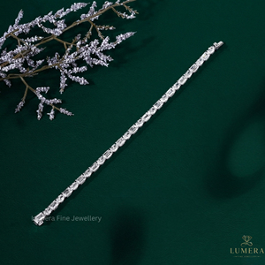 Bracelet tennis de luxe en diamants de laboratoire, taille émeraude et forme poire, pour femme, bijoux de mariage - Product Image 2