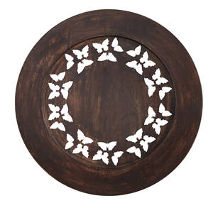 Assiette de présentation artisanale en bois durable, vaisselle rustique pour la maison et les restaurants, sous-assiette en bois gravée sur mesure pour la décoration - Product Image 6