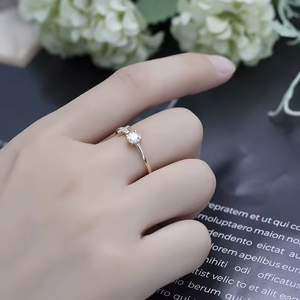 Women's 14K Solid Gold 2 Carat Yellow Gold Brilliant Cut Lab Grown Diamond Engagement <b>Ring</b> Classic Luxury Style IGI Certified - Product Image 2
