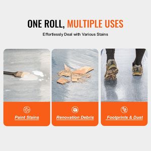Pellicola Protettiva per Tappeti 24'' X 100'', Facile Installazione, Tappetini Adesivi in Polietilene, Protezioni Autoadesive per Superfici Pavimentate - Product Image 6