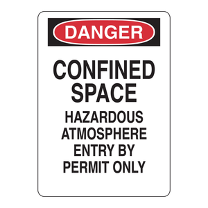 Panneau de signalisation Brady Danger pour espaces confinés et atmosphères dangereuses, pour zones de sécurité industrielle - Product Image 3