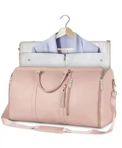 Sac de voyage unisexe en PU, forme ovale, double poignée, fermeture à glissière, résistant à l'eau, plusieurs compartiments, grande capacité - Product Image 1