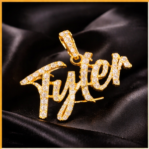 Collar Personalizable de Oro Sólido de 14K con Nombre en Letra Cursiva, Estilo Hip Hop, con Diamantes Cultivados en Laboratorio, Colgante Elegante - Product Image 5