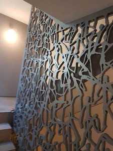 Panneau décoratif mural en bois floral moderne découpé au laser CNC - Product Image 3