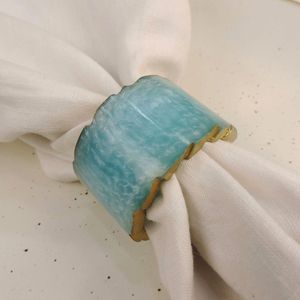 Artisan Resin Napkin Ring Set of 4 Modern Resin Napkin Ring Holder - Product Image 3
